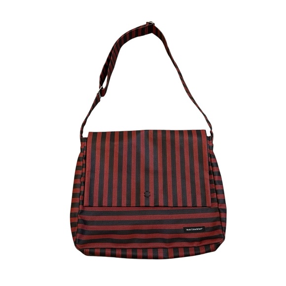 Marimekko Striped Cotton Acrylic Coated Shoulder Messenger Bag - Picture 1 of 9